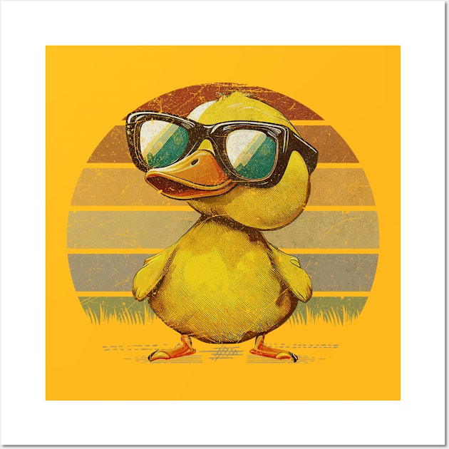 Cute Yellow Duck Wall Art by MintaApparel